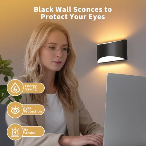 Black Modern LED Wall Sconce
