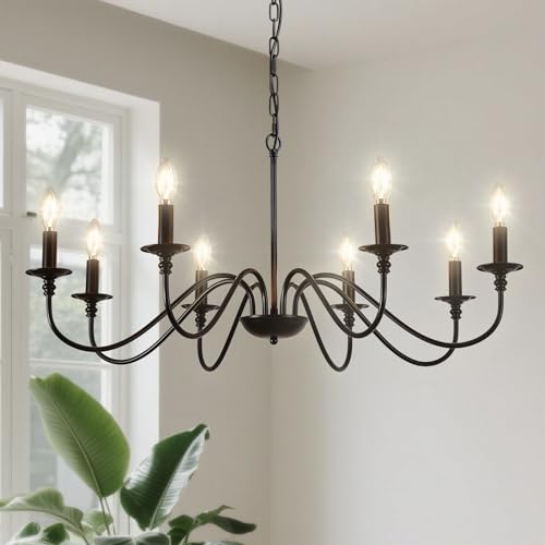 Black Chandelier Light Fixture