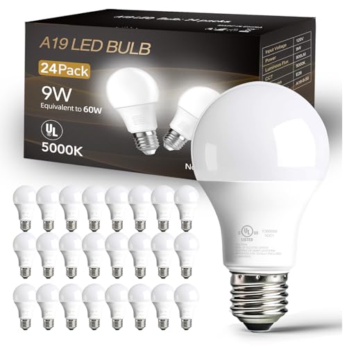24 Pack LED Bulbs Daylight White 5000K (24 Count)