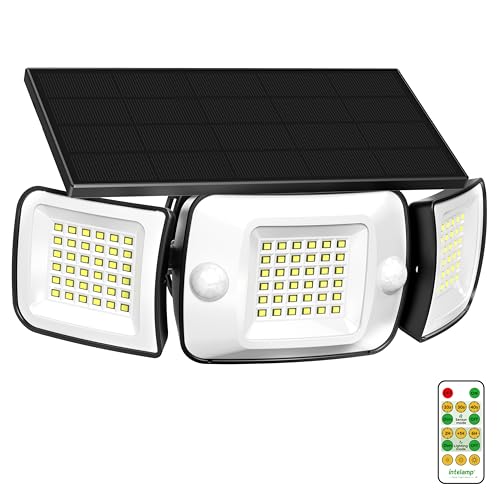 Solar Flood Lights Outdoor Waterproof 1200LM Dual Motion Sensor