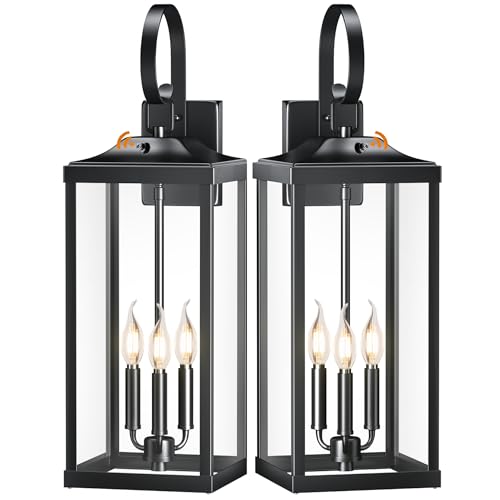 24" Extra Large Dusk to Dawn Exterior Lighting Fixtures (2 Count)