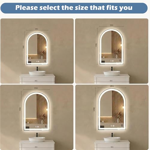 24"x36" LED Bathroom Mirror with Lights