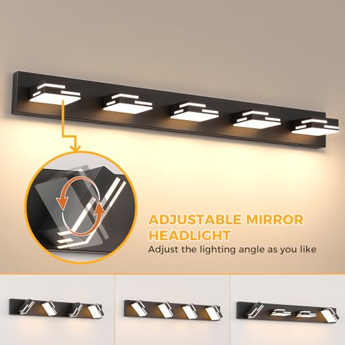 5 Light 5CCT Modern Bathroom Vanity Light Fixtures