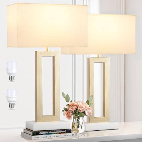 22" Tall Bedroom Lamps for Living Room (2 Count)