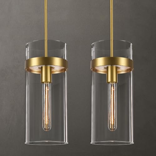 6 Inch Brass Pendant Lights Kitchen Island 2 Pc