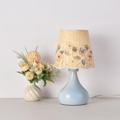 Blue Small Bedside Cute Table Lamp for Bedroom
