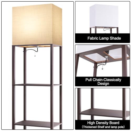 Plus Floor Lamp with Shelves