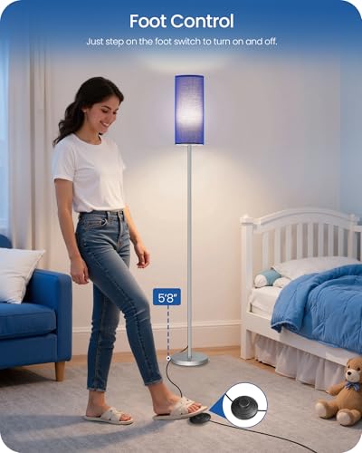 Dimmable Floor Lamps for Living Room with Remote and Foot Switch