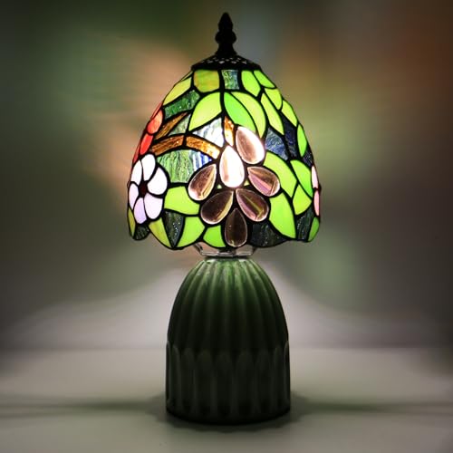 Tiffany Stained Glass Mushroom Table Lamp 12.5 Inch