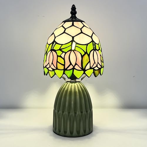 Stained Glass Mushroom Table Lamp 12.5 Inch