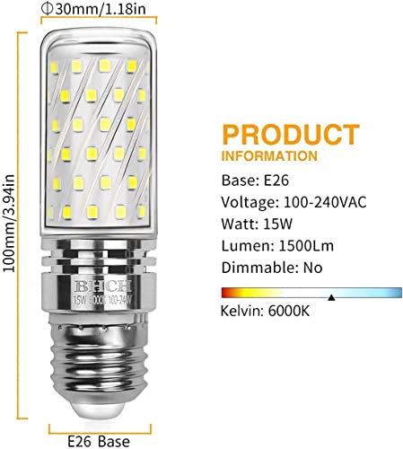 E26 LED Corn Bulbs 15W (4 Count)
