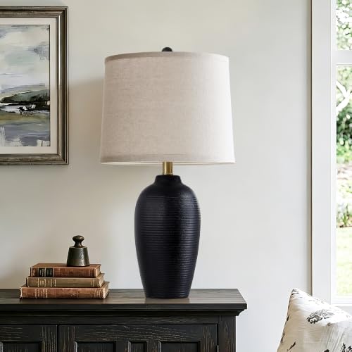 25" Retro Vintage Ceramic Table Lamp for Living Room Bedroom