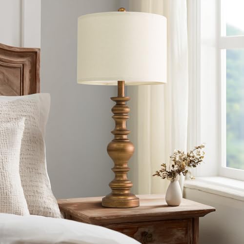 27" Antique Gold Table Lamps Set of 2