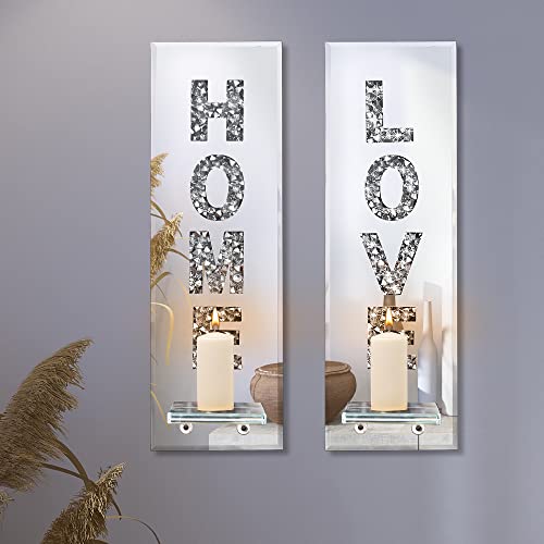 Crystal Crush Diamond Wall Candle Holder Set of 2 (2 Count)