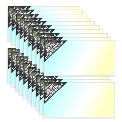 2x4 LED Flat Panel Light Drop Ceiling Office Fixture (20 Count)