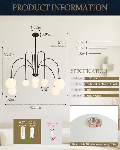 Modern Black Chandelier