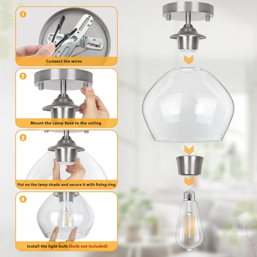 Modern Semi Flush Mount Ceiling Light Fixture