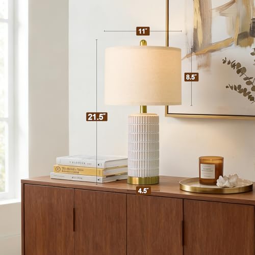 Ceramic Table Lamps Set of 2 for Bedroom Living Room (2 Count)