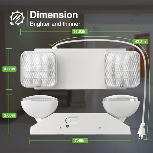 6 Pack Led Emergency Lights with Square Head (6 Count)