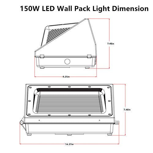 Dusk to Dawn 150W LED Wall Pack Light