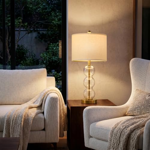 25" Glass Table Lamps Set of 2 (2 Count)