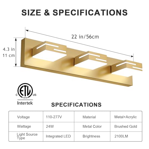 LED Modern Bathroom Vanity Light Fixtures