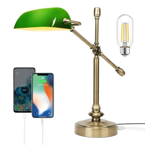 Green Bankers Desk Lamp