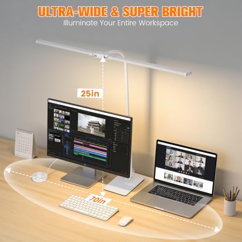 Desk Lamp for Home Office (White)