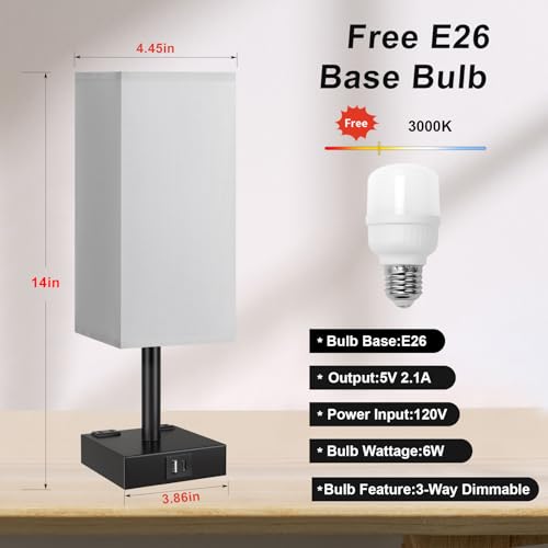 Grey Touch Table Lamp for Bedroom