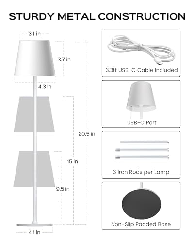 Cordless Table Lamps Rechargeable (2 Count)