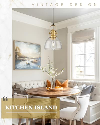 7.5" Brushed Gold Pendant Lights Kitchen Island