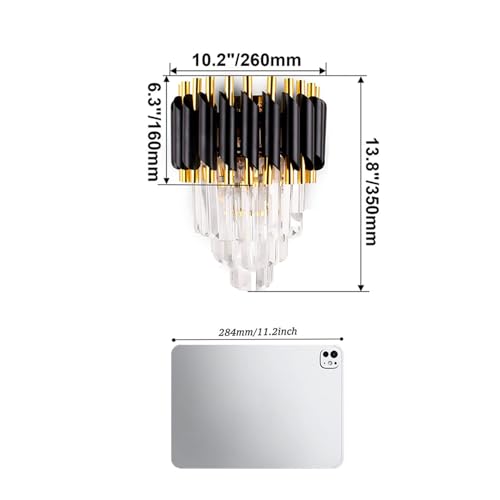 Black Crystal Wall Sconce