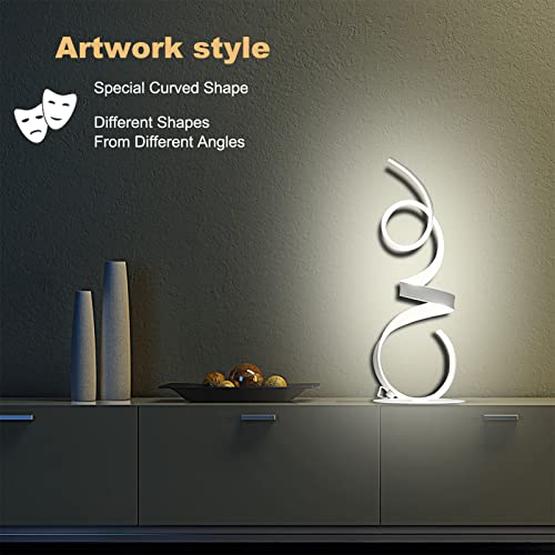 20W 2700LM 3 Colors Dimmable LED Art Table Lamp 21.4 Inch with Touch Switch for Living Room