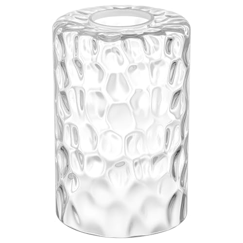 1 Pcs Clear Hammered Glass Lamp Shade 1