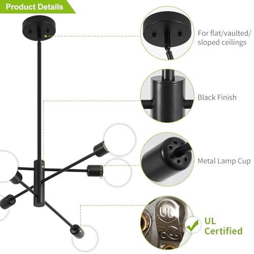 Chandeliers for Dining Room Black 6
