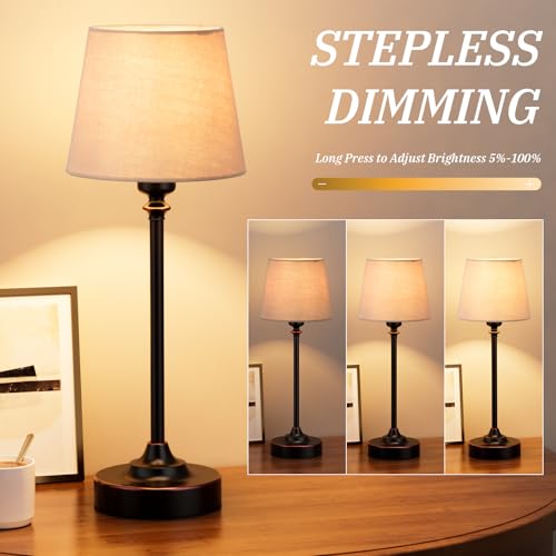 Cordless Table Lamp Rechargeable Bronze