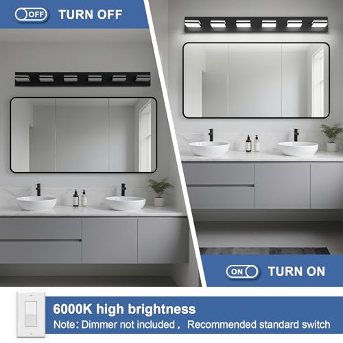 Modern LED Black Acrylic Bathroom Lights Fixtures 6