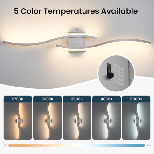 Nickel LED Bathroom Vanity Lights
