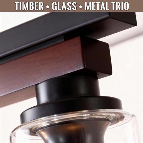 5 Light Black Linear Chandelier