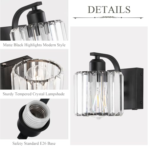 8 Inch Battery Operated Wall Sconces Set of 2 (2 Count)