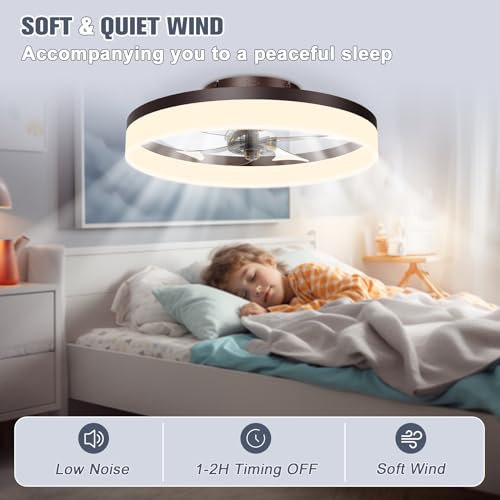 Low Profile Ceiling Fans with Lights and Remote
