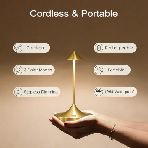 Rechargeable Cordless Table Lamp (2 Count)