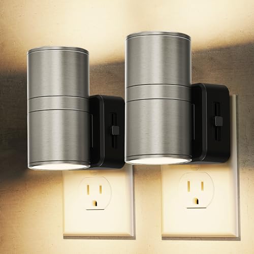 Night Light Dimmable Night Lights Plug into Wall (2 Count)