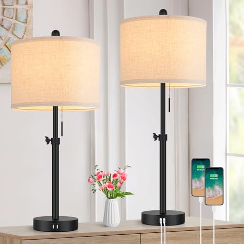 Adjustable Table Lamps for Bedroom Set of 2 (2 Count)