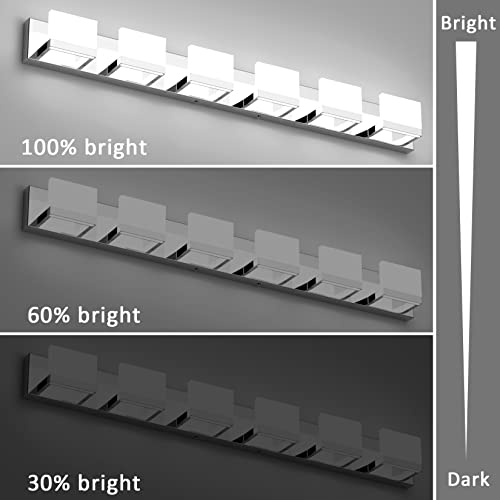6 Lights Dimmable LED Modern Vanity Lights for Bathroom