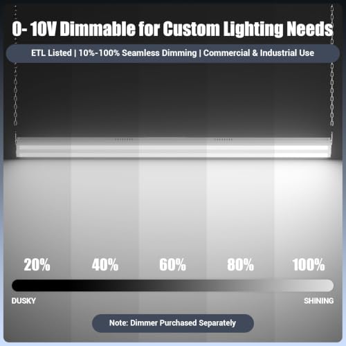 2 Pack 400W LED Linear Shop Lights (2 Count)