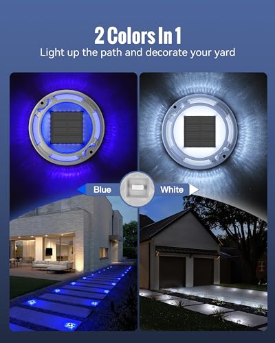 Solar Driveway Dock Lights Waterproof 4 Pack (4 Count)