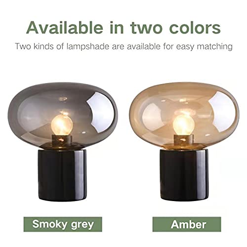 Lamps for Living Room Table Top Simple Marble Glass Nightstand Lamps Art Deco Bedside Modern Table Lamp Amber