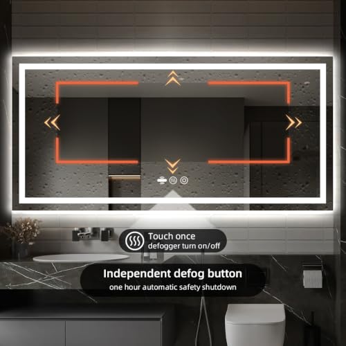 66" x 36" LED Lighted Bathroom Mirror with Lights
