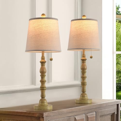 Lamps Set of 2 Modern Farmhouse Table Lamp Bedside Reading Lamps Living Room End Tables Set Lamps for Night Stands Bedroom Night Lamp (2 Count)
